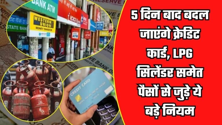 New Rule: 5 दिन बाद बदल जाएंगे क्रेडिट कार्ड, LPG सिलेंडर समेत पैसों से जुड़े ये बड़े नियम